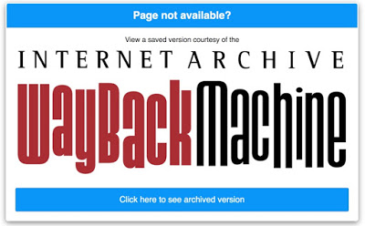 Excellent research tool — the Wayback Machine browser extension