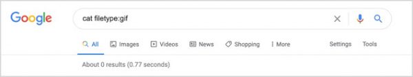 Searching for images with filetype: on Google?